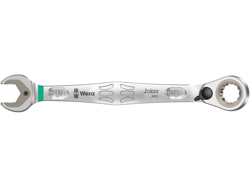 WERA 6001 JOKER SWITCH GAFFEL-RINGSKRALDE-NØGLER, OMSKIFTELIG, TOMMEMÅL, 1/2" X 171 MM