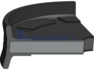 PNEUMATIC PISTON SEAL W/O SPRING 70X12X22