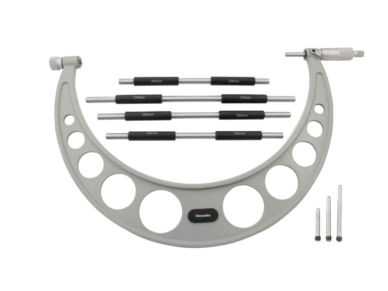 DIESELLA MIKROMETERSKRUE  0-100 MM MED UDSKIFTELIGE INDSATSER