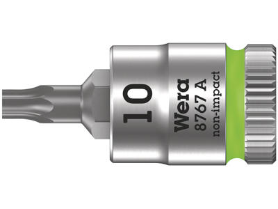 WERA TORX® ZYKLOP BIT-TOP MED 1/4"-TILSLUTNING 8767 A, TX 10 X 28 MM