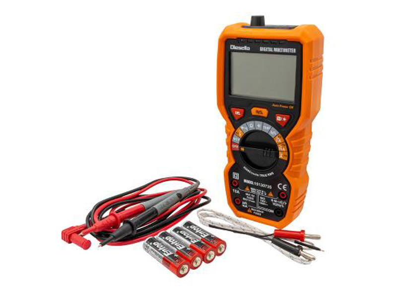DIESELLA DIGITAL MULTIMETER M/SAND RMS 1000V/10A MED GUMMIKAPPE