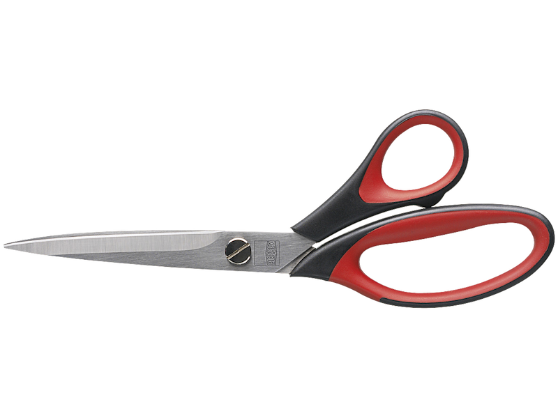 ERDI UNIVERSALSAKS 250MM RUSTFRI STÅL MED KUNSTOFTBELÆGNING VED FINGERHULLER