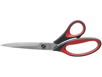 ERDI UNIVERSALSAKS 250MM RUSTFRI STÅL MED KUNSTOFTBELÆGNING VED FINGERHULLER