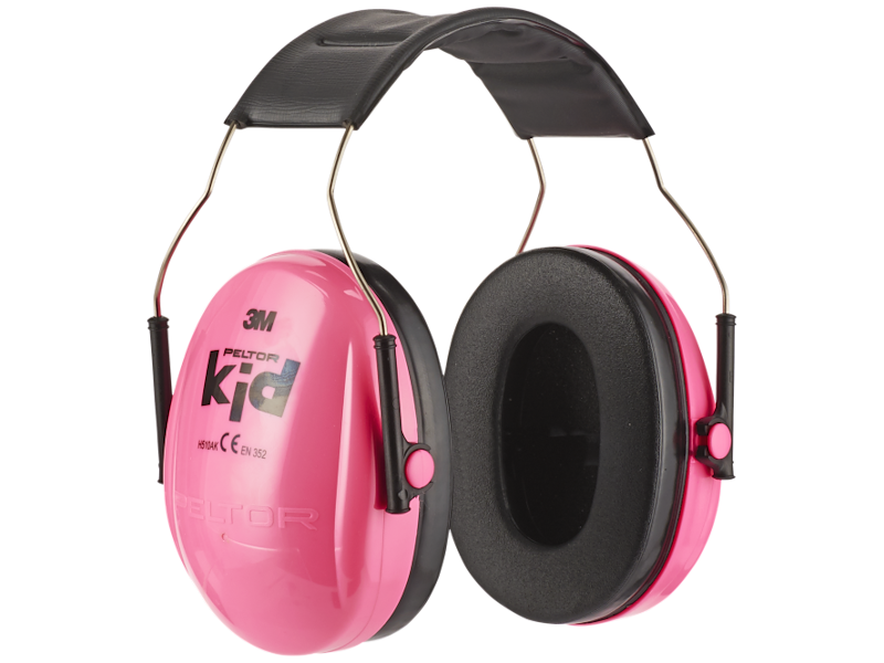 3M PELTOR KID HØREVÆRN T/BØRN, LYSERØDE M/HOVEDBØJLE