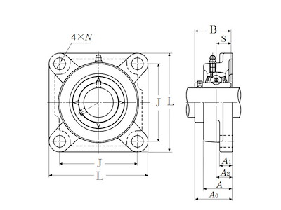 NTN UCFX08D1 FLANGED HOUSING UNIT