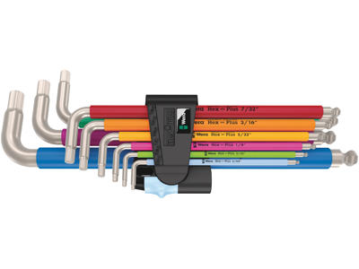 WERA 3950/9 Hex-Plus Multicolour Imperial Stainless 1, TOMMEMÅL, RUSTFRI STÅL, 9 DELE