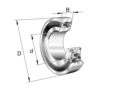 FAG 2311-2RS-TVH SELF-ALIGNING BALL BEARING