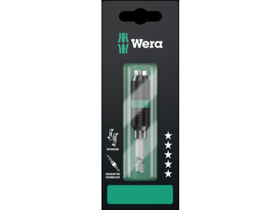 Wera 897/4 R SB Rapidaptor BiTorsion Universal Bit Holder, 1/4" x 75 mm