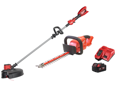 MILWAUKEE POWERPACK M18 FPP2OPL2-501 HÆKKEKLIPPER + GRÆSTRIMMER LADER+BAT