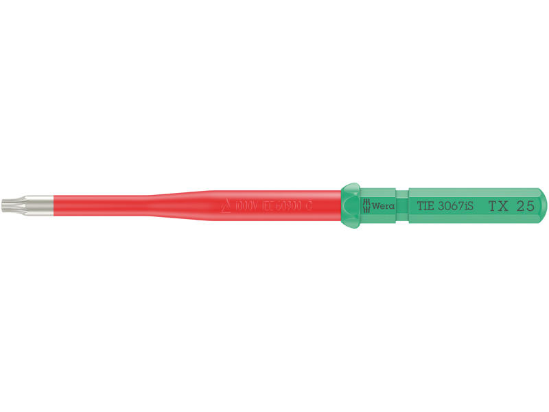 WERA KRAFTFORM KOMPAKT VDE 3067 IS TORX® TAKE IT EASY SB, RUSTFRI STÅL, TX 25 X 157 MM