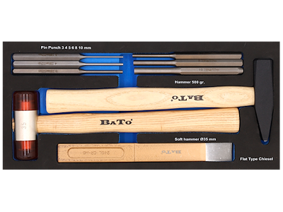 BATO HAMMERSÆT MED MEJSEL OG DORN SÆT EVA 1/3