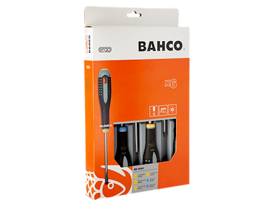 BAHCO BE-9882 ERGO SKRUETRÆKKERSÆT  BE-9882 POZIDRIV 6 DELE