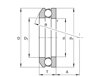 FAG 53306 AKSIAL KUGLELEJE 30X60X22,6