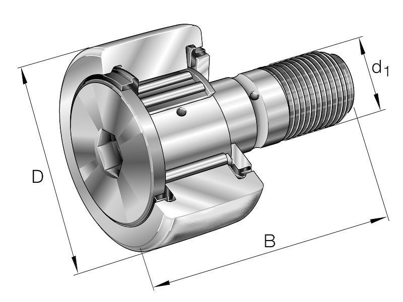 INA KR22-PP-A-NIP-VD/MON YOKE TYPE TRACK ROLLER