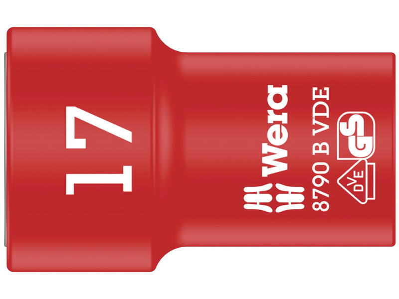 WERA ZYKLOP-TOPPE 8790 B VDE, ISOLERET, MED 3/8"-TILSLUTNING, 17 X 46 MM