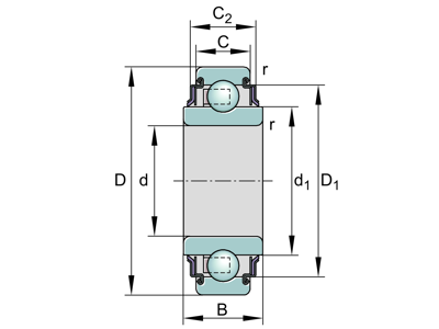 INA 202-XL-KRR BEARING FOR HOUSINGS