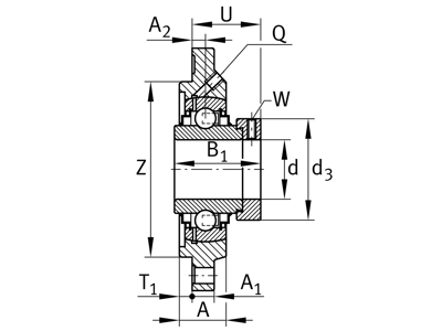 INA RFE60-XL-I ROUND HOUSING - 4 BOLTS