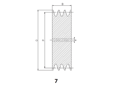 BELT PULLEY SPB 71-3