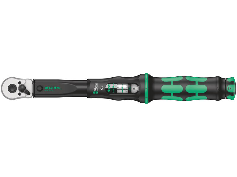 WERA MOMENTNØGLE MED OMSKIFTER-SKRALDE Click-Torque C 1, 10-50 NM, 1/2" X 10-50 NM