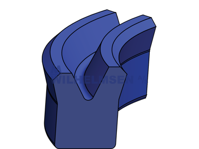 U-MANCHET/U-RING 12X7X2,55 NBR STEMPELTÆTNING NBR 90 SHORE