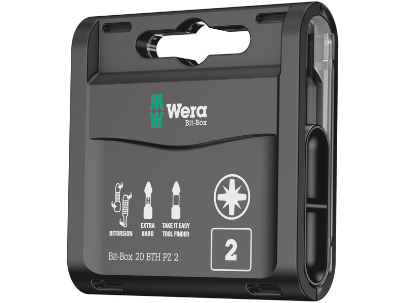 WERA Bit-Box 20 BTH PZ, PZ 2 X 25 MM, 20 DELE