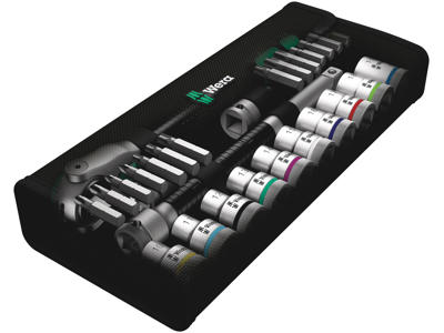 WERA ZYKLOP SPEED-SKRALDESÆT 8100 SC 6, 1/2"-TILSLUTNING, METRISK, 28 DELE