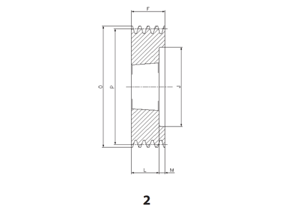 BELT PULLEY SPZ 180-4