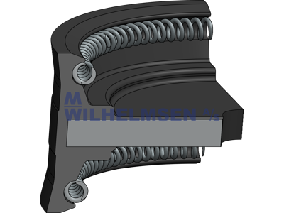 T-DUO MANCHET M. FJEDER 32X8X25 STEMPELTÆTNING NBR/METAL-SPRING 90 SHORE