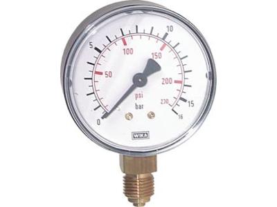 MANOMETER 0 - 2.5 BAR 40MM NEDADVENDT 1/8"RG