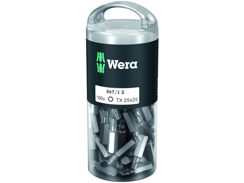 WERA 867/1 TORX® BITS DIY 100 867/1 TORX® DIY 100 SiS, TX 25 X 25 MM, 100 DELE