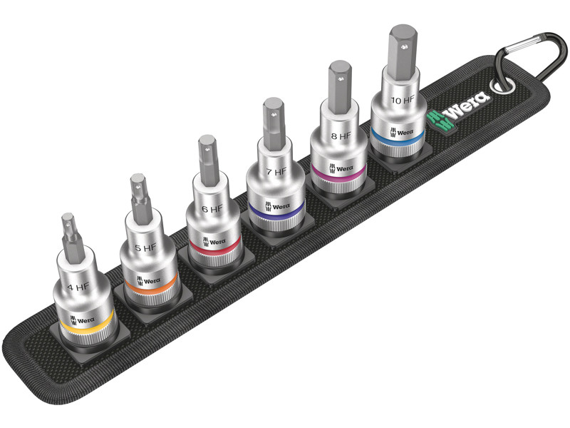 WERA ZYKLOP BIT-TOP-SÆT INDVENDIG SEKSKANT Belt C 2, MED HOLDEFUNKTION, 1/2"-TILSLUTNING, 6 DELE