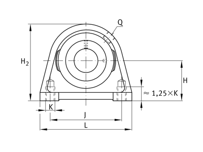 INA PSHEY45-XL PLUMMER BLOCK HOUSING - 2 BOLTS