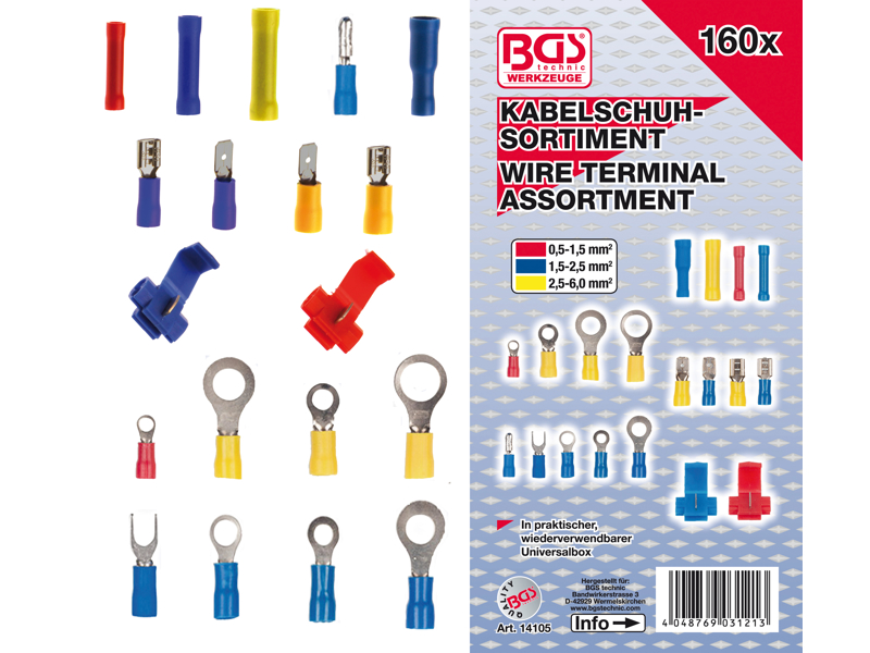 CABLE SHOE RANGE ISOLATED 160 PARTS