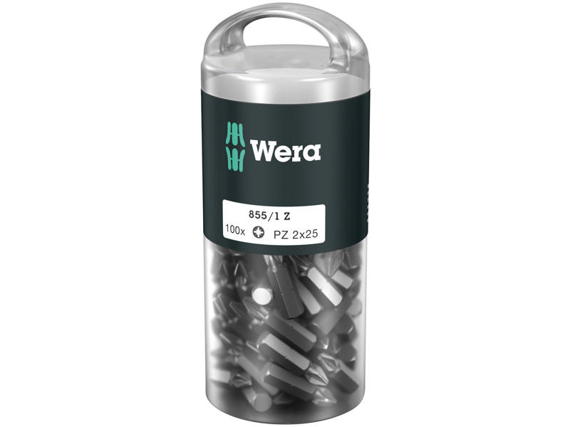 WERA 855/1 Z DIY 100 BITS 855/1 Z DIY 100 SiS, PZ 2 X 25 MM, 100 DELE