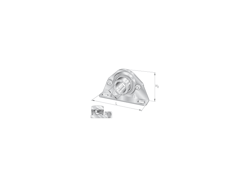 INA PBS25-XL PLUMMER BLOCK HOUSING - 2 BOLTS