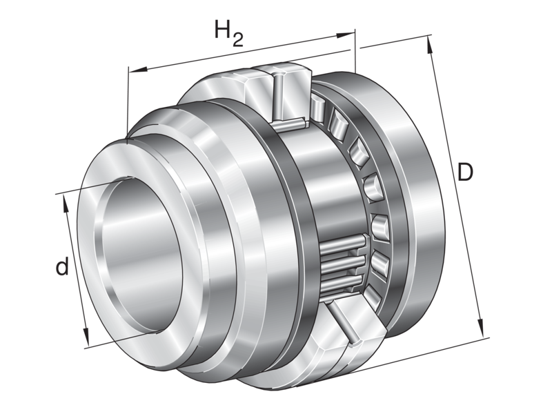 INA ZARN90180-L-TV-A NEEDLE ROLLER/AXIAL CYLINDRICAL ROLLER BEARING