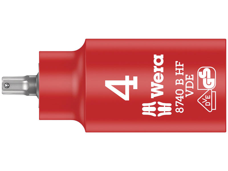 WERA ZYKLOP BIT-TOP 8740 B VDE HF, ISOLERET, MED 3/8"-TILSLUTNING MED HOLDEFUNKTION, 4 X 55 MM