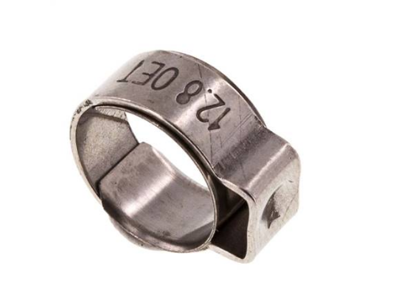 OETIKERBÅND 10,3-12,3MM 1 ØRE RUSTFRI MED INDERRING