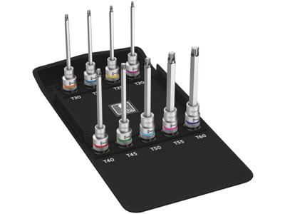 WERA 8767 C TORX® HF 3 ZYKLOP BIT-TOP-SÆT, MED HOLDEFUNKTION, 9 DELE