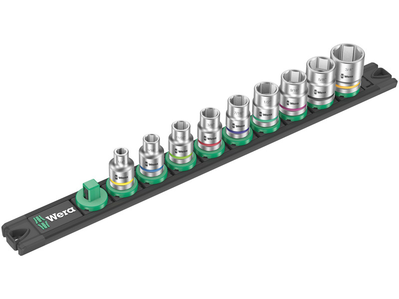 WERA TOP-MAGNETLISTE B IMPERIAL 1 ZYKLOP TOPNØGLEINDSATS-SÆT Socket Rail
