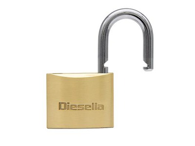 DIESELLA HÆNGELÅS LARGE 40MM MESSING 'KEYED ALIKE'