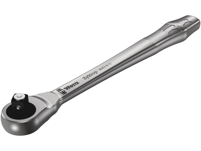 WERA ZYKLOP METAL-SKRALDE MED GENNEMSTIKSFIRKANT MED 3/8"-TILSLUTNING 8003 B, 3/8" X 222 MM