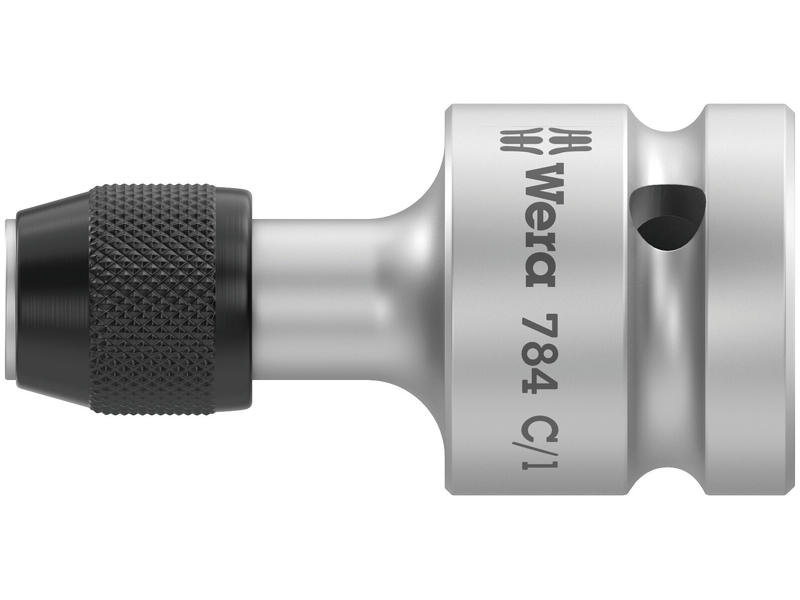 Wera 784 C 1/2" Adaptor with quick-release chuck, 784 C/1 x 1/4" x 50 mm