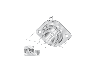 INA RAT30-XL OVAL FLANGE 2-HULS-METAL 0362 MST+  RAE30 NPPB