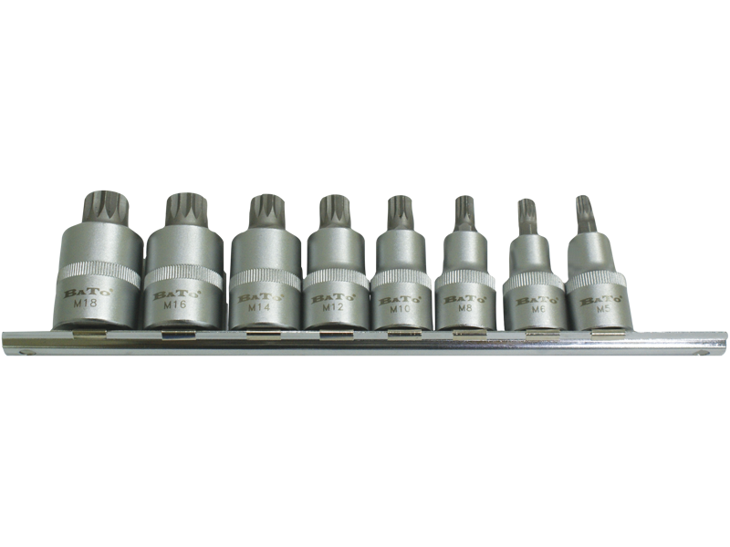 BATO 1152 STIFTTOPSÆT KORT 1/2" XZN - 8 DELE - M5-M18