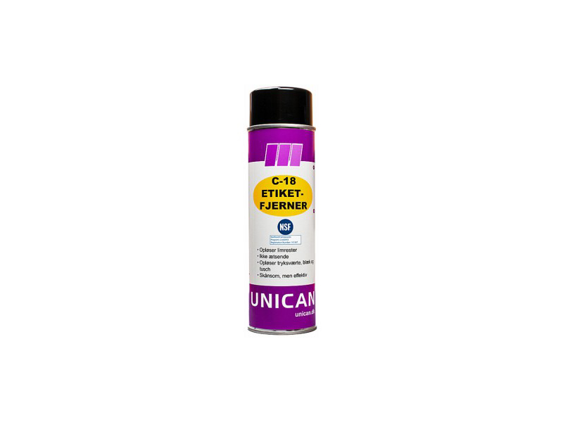 UNICAN C-18 ETIKETFJERNER 500 ML SPRAY