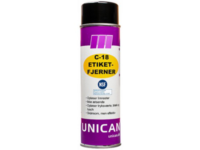 UNICAN C-18 ETIKETFJERNER 500 ML SPRAY