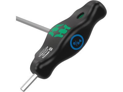 WERA 454 HF TVÆRGREBS-SEKSKANTSSKRUETRÆKKER HEX-PLUS MED HOLDEFUNKTION, TOMMEMÅL, 9/64" X 150 MM