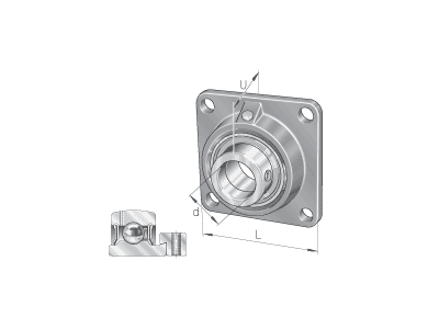 INA PCF45-XL SQUARE HOUSING - 4 BOLTS