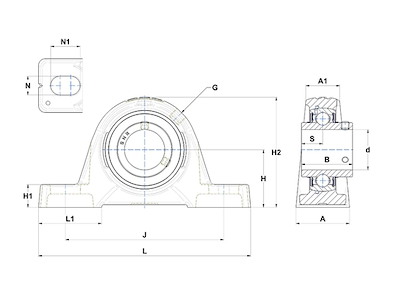 SNR UCPE212 PILLOW BLOCK UNIT